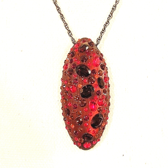 Alexis Bittar Large Pendant Necklace. 28" - Picture 2 of 7